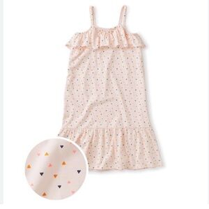 Tea Collection Ruffled Midi Dress Confetti print girls Sz 10 pink summer dress